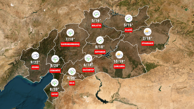 Deprem bölgesinde hava durumu